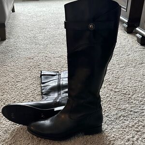 Frye Dark Leather Strap Detail